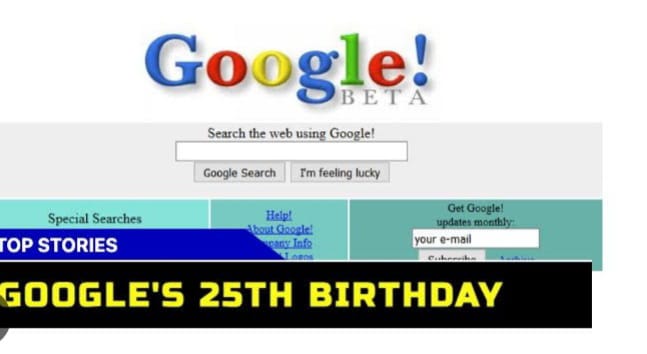 GOOGLE 25TH BIRTHDAY