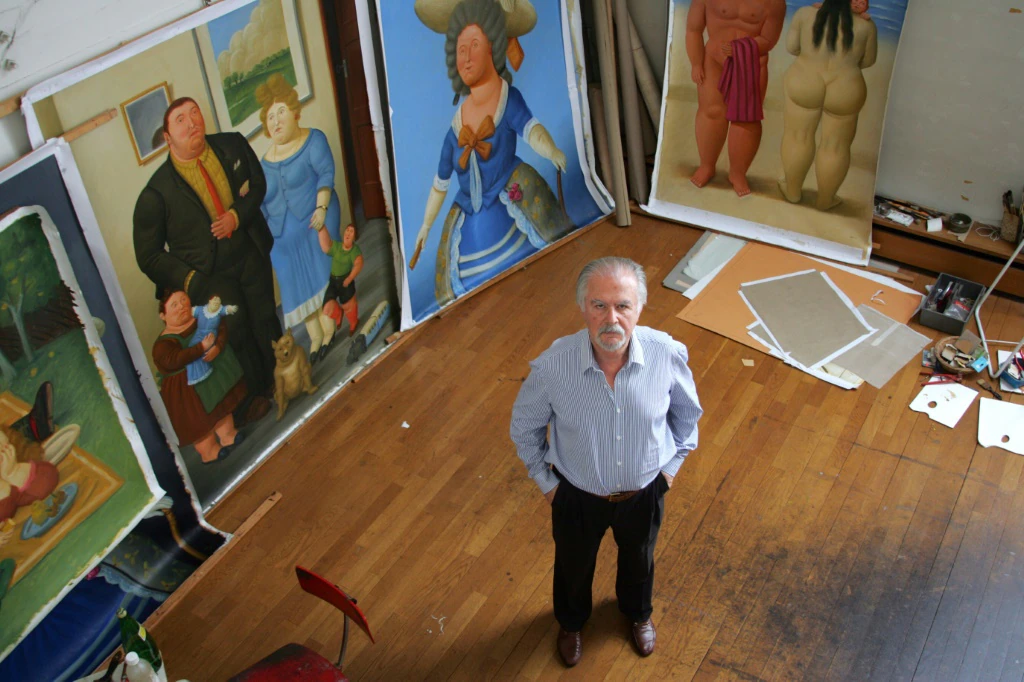 Colombian artist Fernando Botero, known for his sculptures and paintings