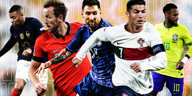 Brazil, Spain, Portugal, England, Uruguay, Germany, and Belgium