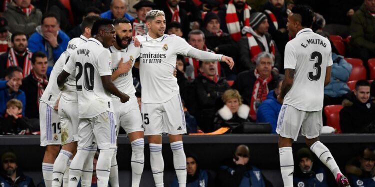 Team Real Madrid defeated team Athletic club in La Liga games