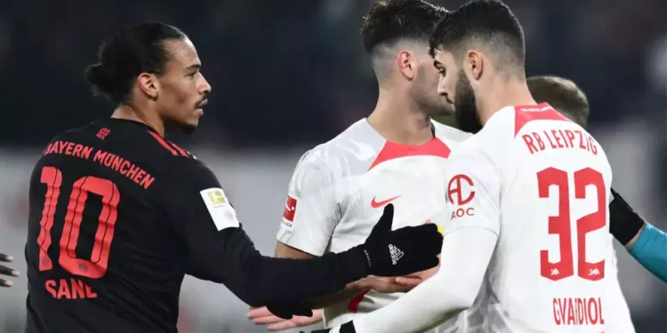 Bayern Munich ended a match in a draw with team RB Leipzig