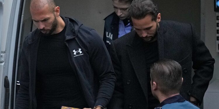 Andrew Tate, arrested in human trafficking case, visits hospital