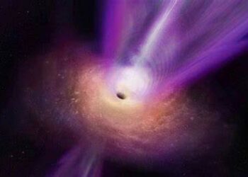 Space :-New image reveals violent events near a supermassive black hole