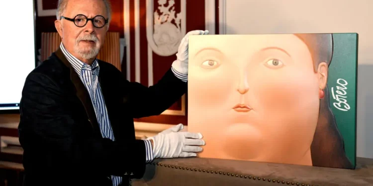 Colombian artist Fernando Botero, known for his sculptures and paintings